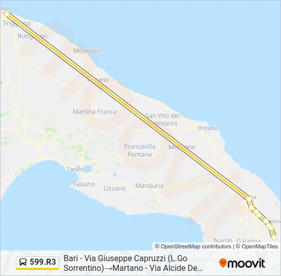 599.R3 Bus Line Map