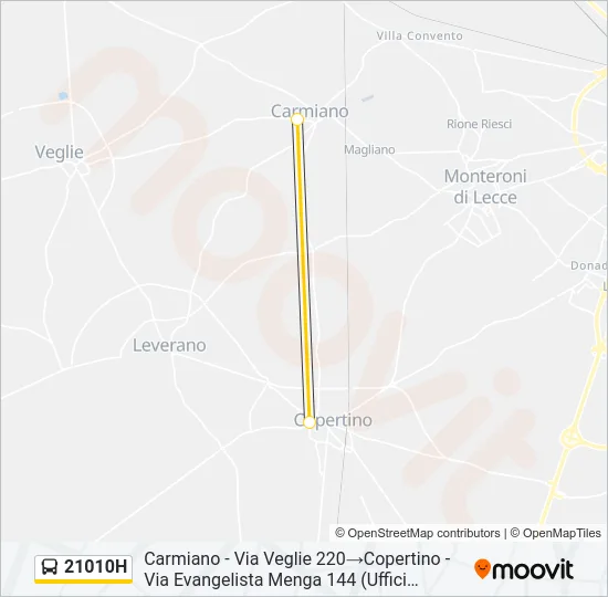 21010H Bus Line Map