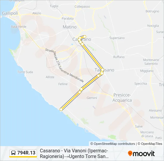 794R.13 Bus Line Map