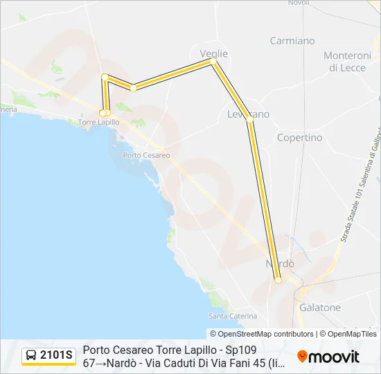 2101S Bus Line Map