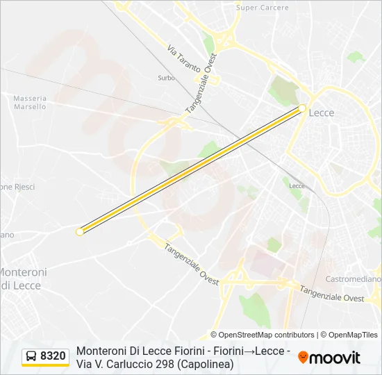 8320 Bus Line Map