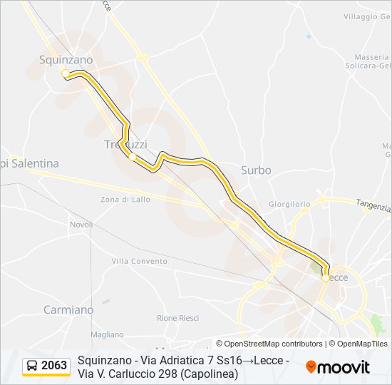 2063 bus Line Map