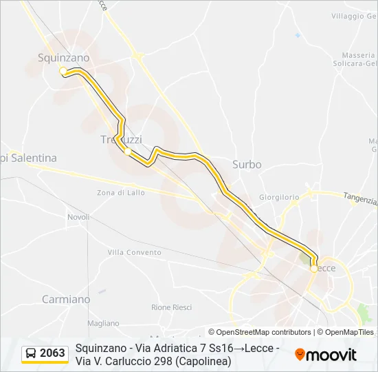 2063 Bus Line Map