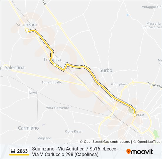 2063 bus Line Map