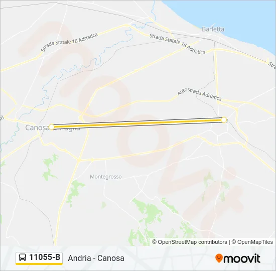 11055-B Bus Line Map