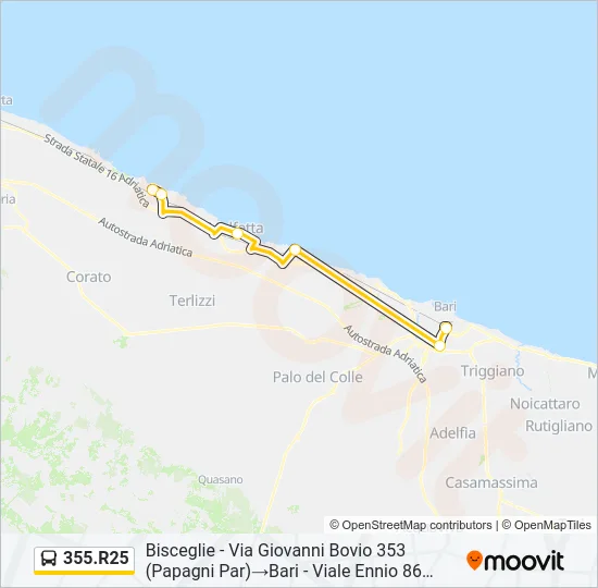 355.R25 Bus Line Map