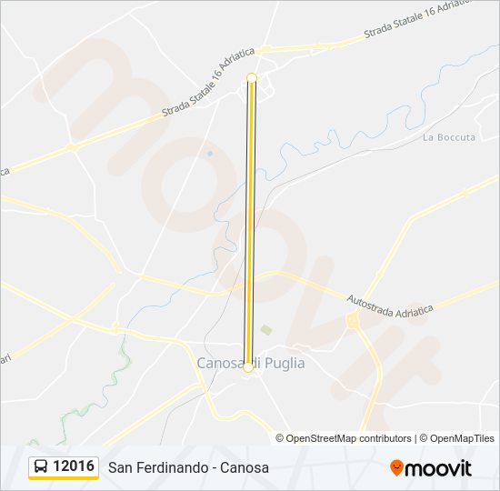 Percorso linea bus 12016