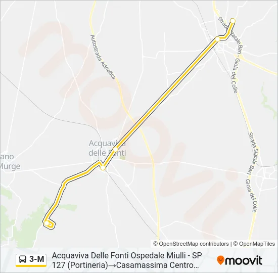 3-M Bus Line Map