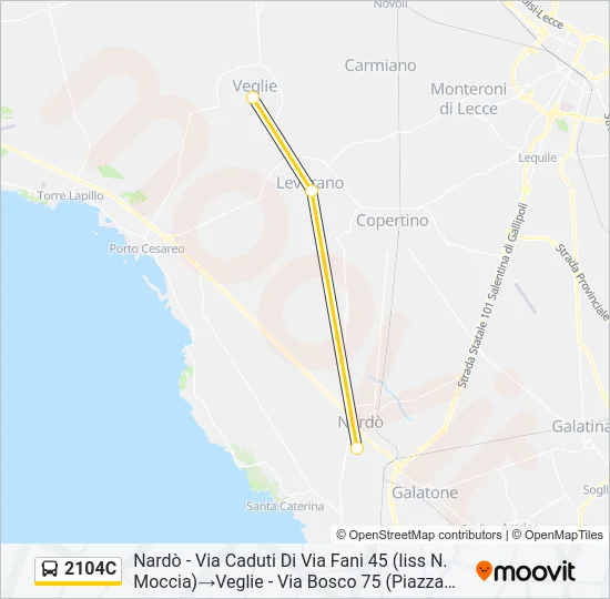 2104C Bus Line Map