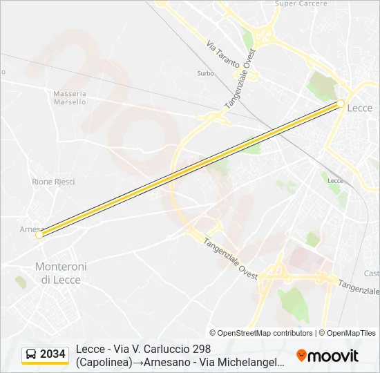 2034 Bus Line Map