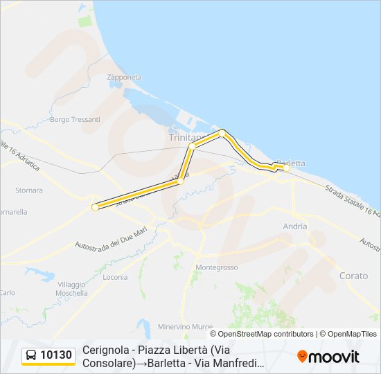 10130 Bus Line Map