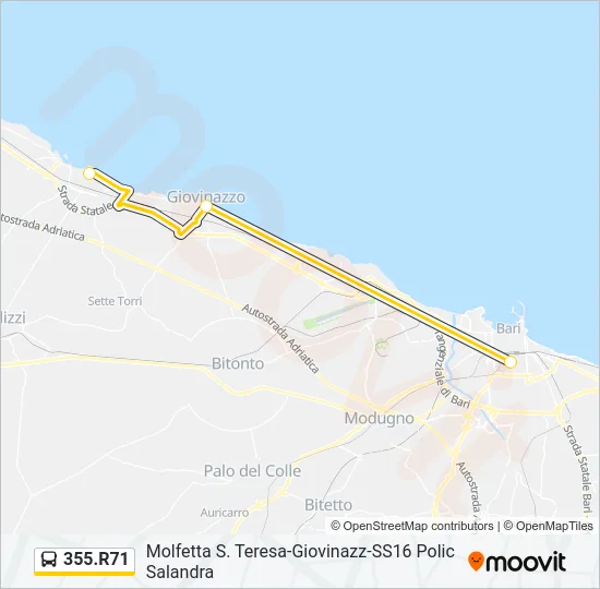 355.R71 Bus Line Map