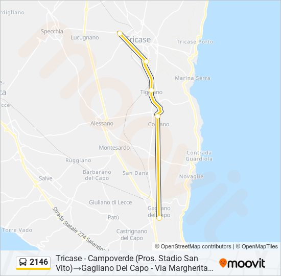 2146 bus Line Map