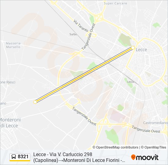 8321 bus Line Map