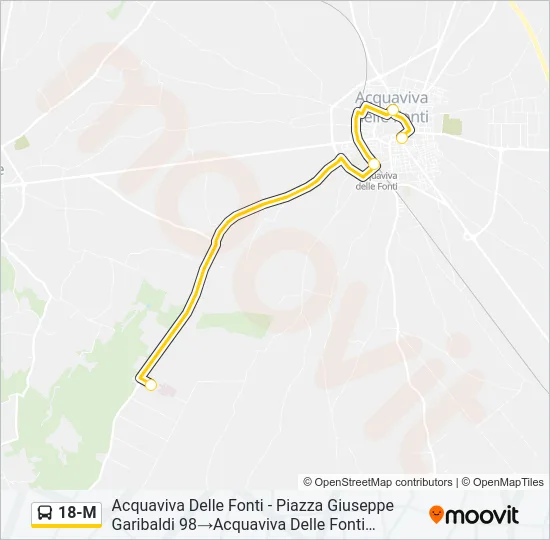 18-M Bus Line Map
