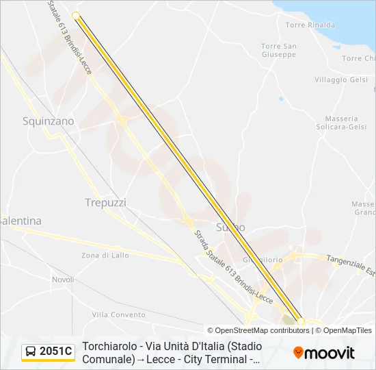 2051C Bus Line Map