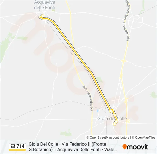 714 Bus Line Map