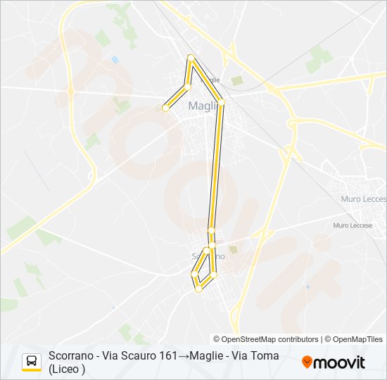 388 A SCORRANO 07.05 bus Line Map