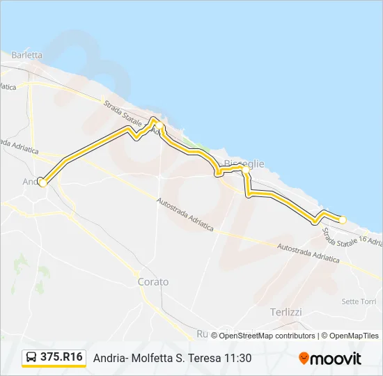 375.R16 Bus Line Map
