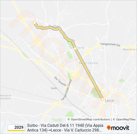 2029 bus Line Map