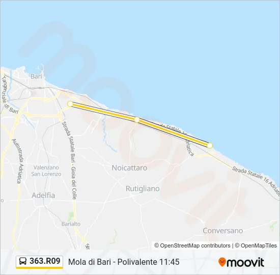 363.R09 Bus Line Map