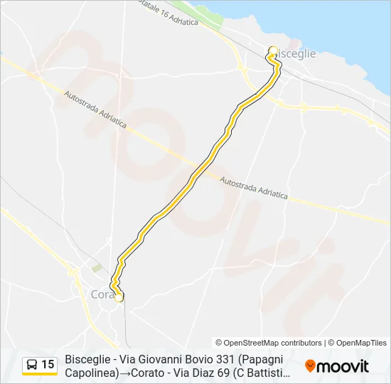 15 Bus Line Map