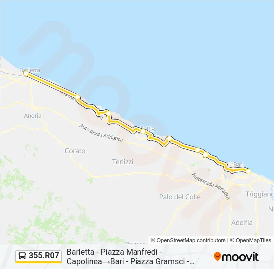 355.R07 Bus Line Map