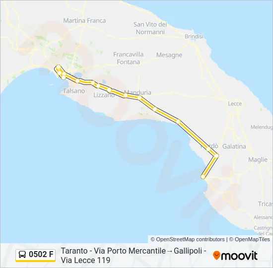 0502 F Bus Line Map