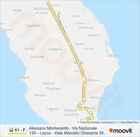 61 - F Bus Line Map