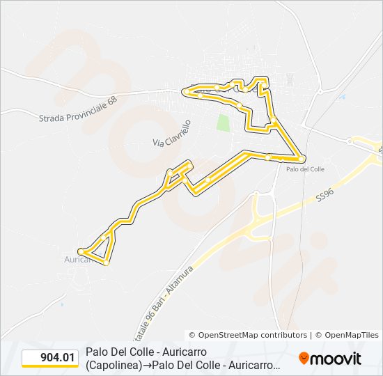 904.01 bus Line Map