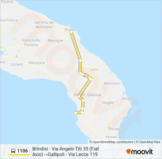 1106 Bus Line Map
