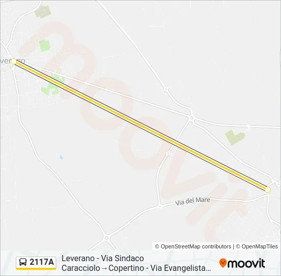 2117A Bus Line Map