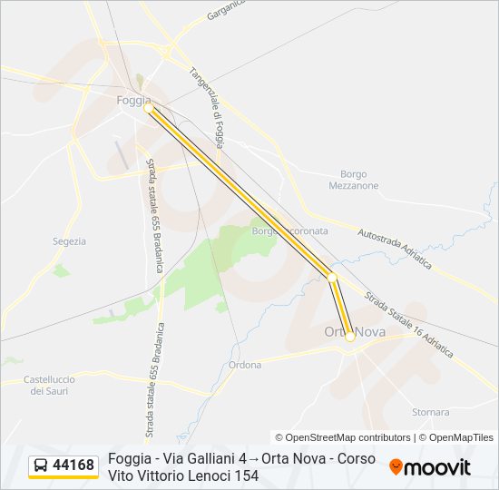44168 Bus Line Map
