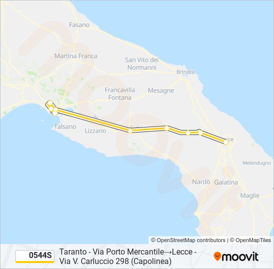 0544S bus Line Map