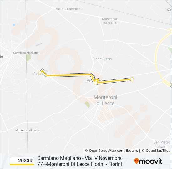 2033R bus Line Map