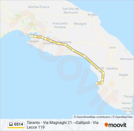 0514 Bus Line Map