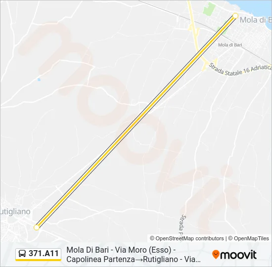 371.A11 Bus Line Map