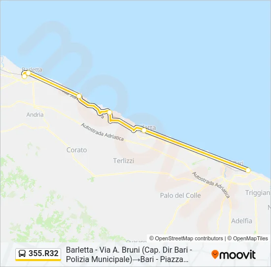 355.R32 Bus Line Map