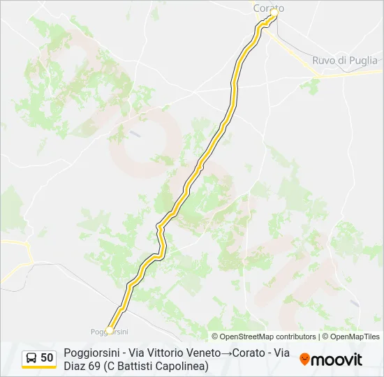 50 Bus Line Map
