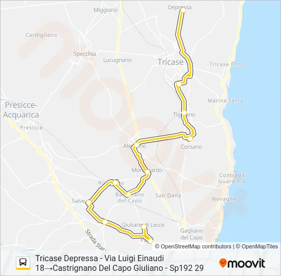 2132 - 1 Bus Line Map