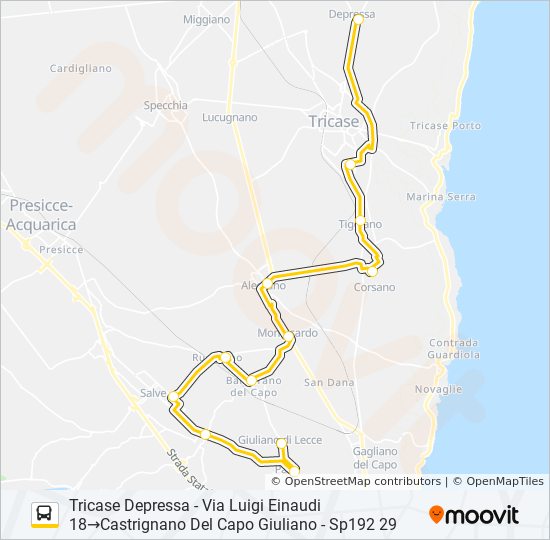 2132 - 1 bus Line Map