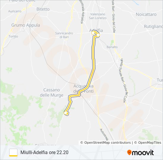 704R.AM.08 bus Line Map