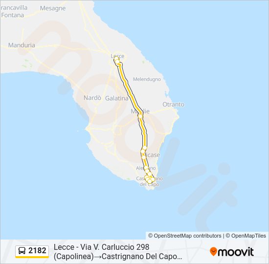 2182 Bus Line Map