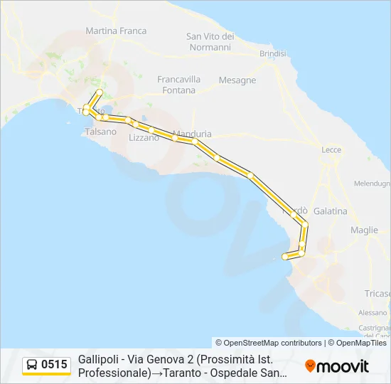 0515 Bus Line Map