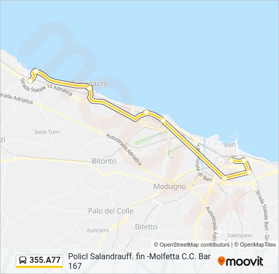 355.A77 Bus Line Map