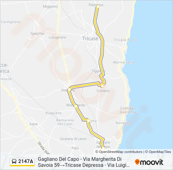 2147A Bus Line Map