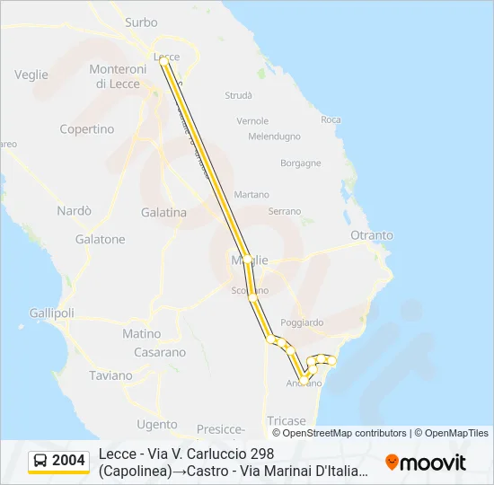 2004 Bus Line Map