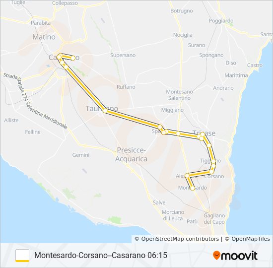 386 A 06.15 bus Line Map