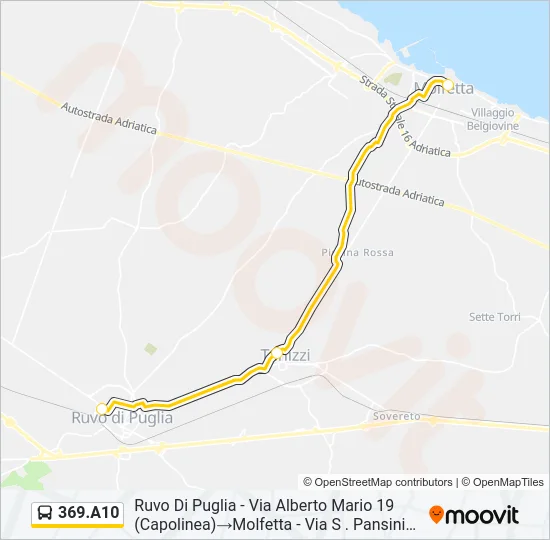 369.A10 Bus Line Map