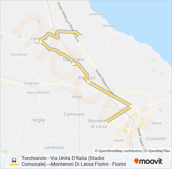 20513 - 1 bus Line Map